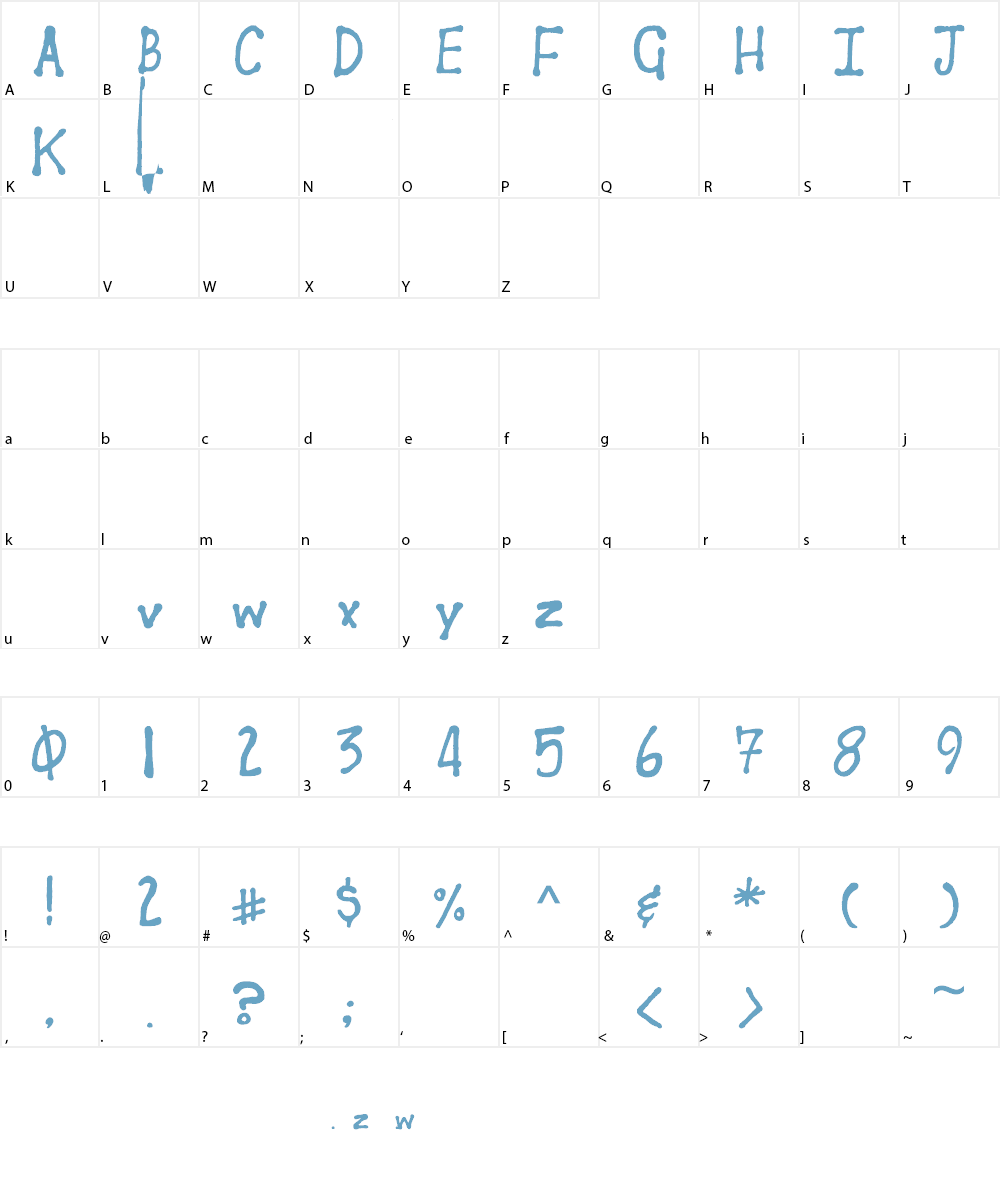 Deano's First Font Character
